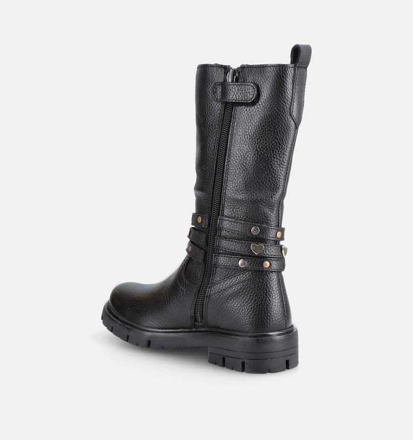 Milo & Mila Bottes hautes en Noir pour filles (378818)
