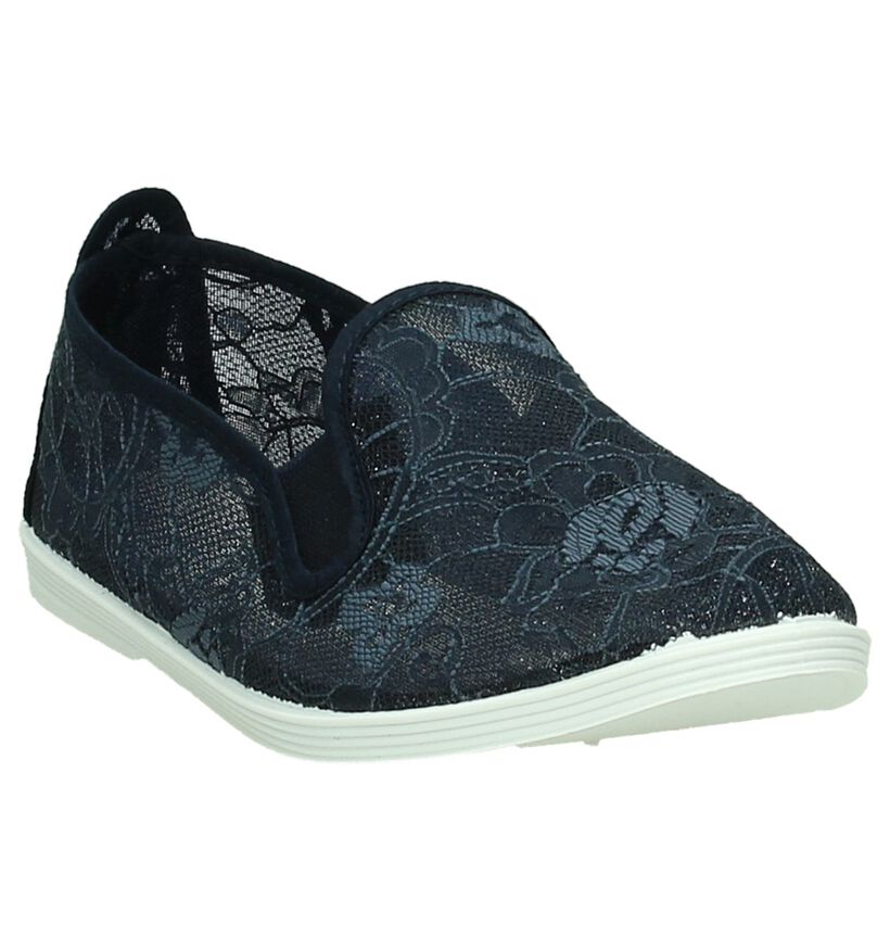 Flossy Style Chaussures sans lacets  (Bleu foncé), , pdp