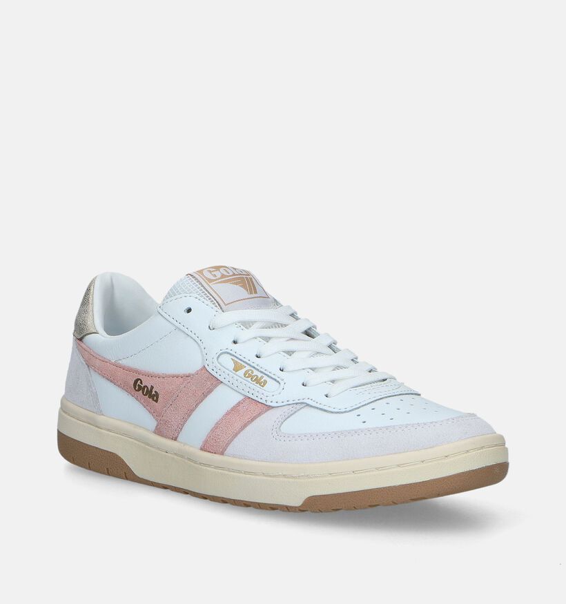 Gola Hawk Witte Sneakers voor dames (336886) - geschikt voor steunzolen