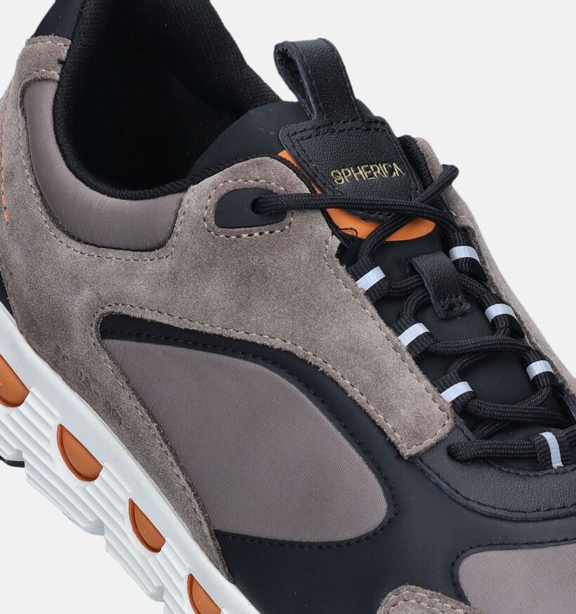 Geox Spherica Taupe Veterschoenen voor heren (344335) - geschikt voor steunzolen