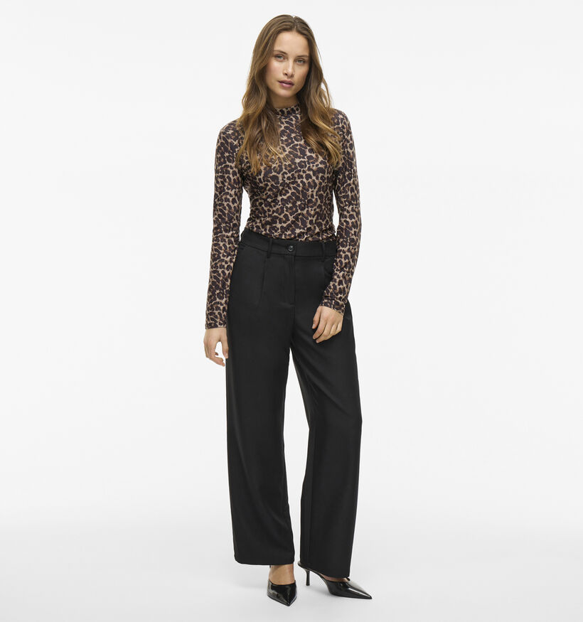 Vila Leoa Bruine T-shirt Leopard voor dames (364073)