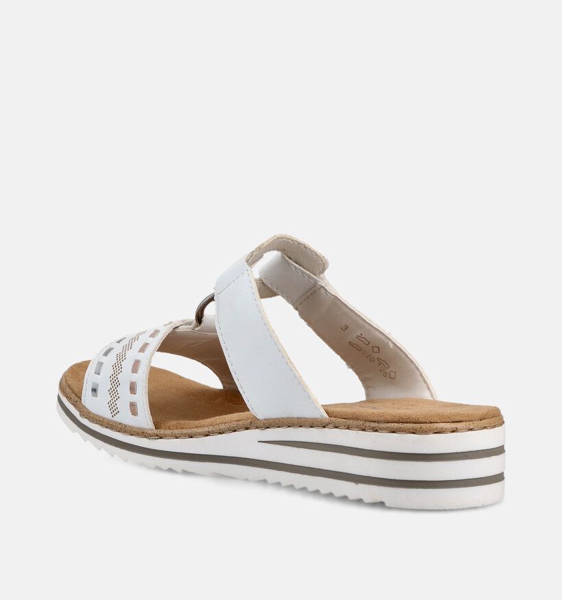 Rieker Nu-pieds en Blanc pour femmes (370383)