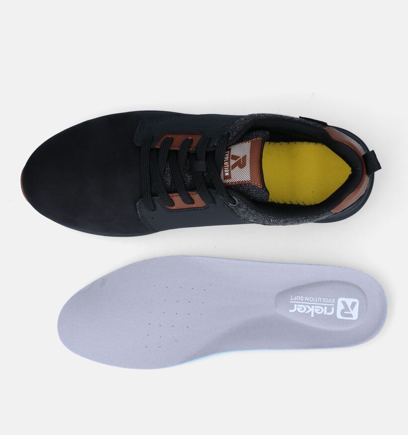 Rieker R-Evolution Zwarte Veterschoenen voor heren (331778) - geschikt voor steunzolen