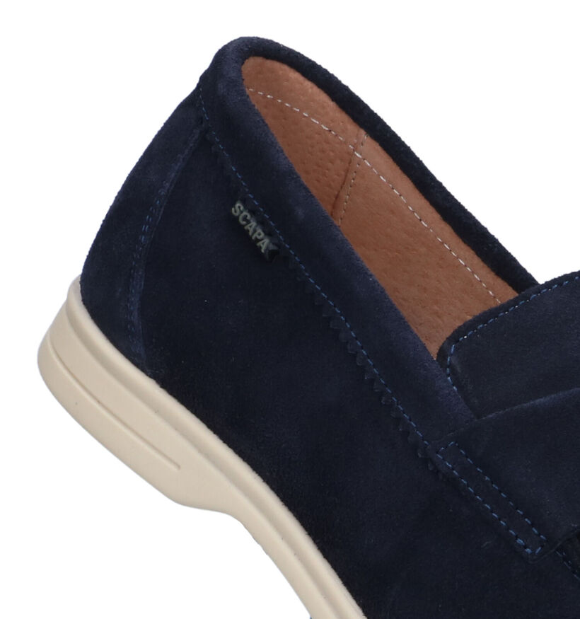 Scapa Mocassins en Bleu pour hommes (324208) - pour semelles orthopédiques