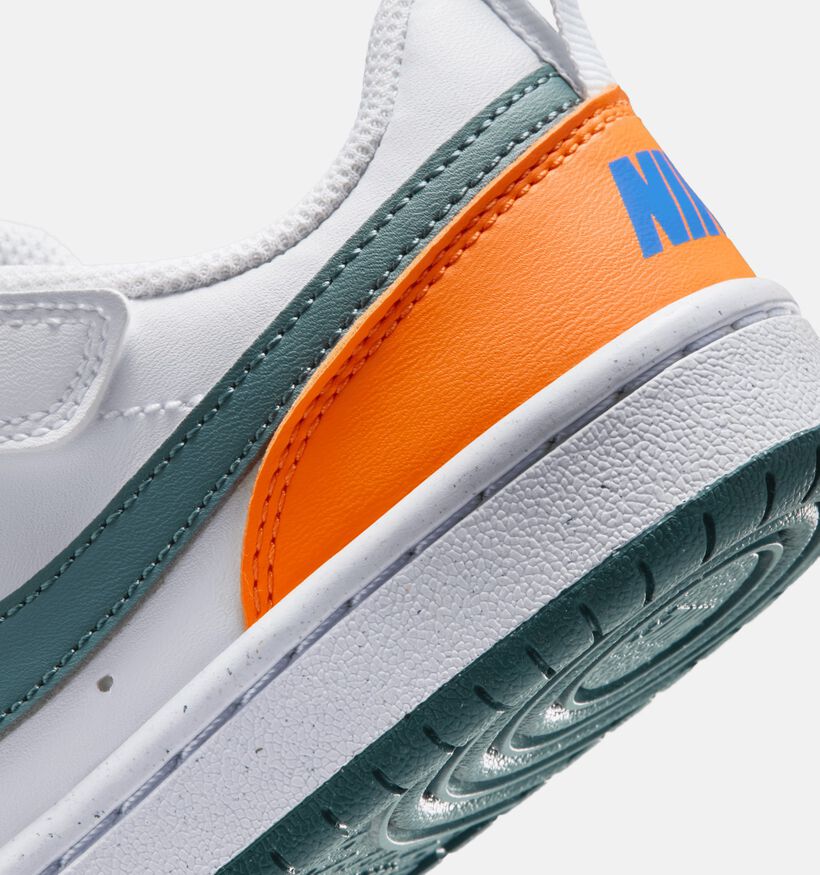 Nike Court Borough Low Witte/Colorblock Sneakers voor jongens (373424) - geschikt voor steunzolen