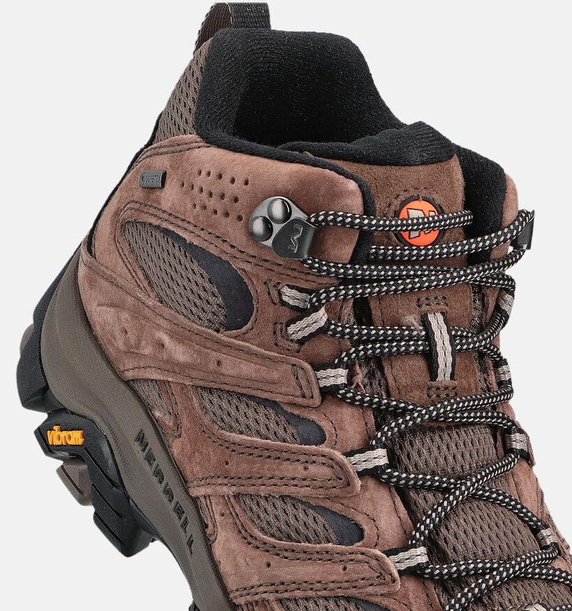 Merell MOAB 3 Mid GTX Chaussures de randonnée en Cognac pour hommes (363655) - pour semelles orthopédiques