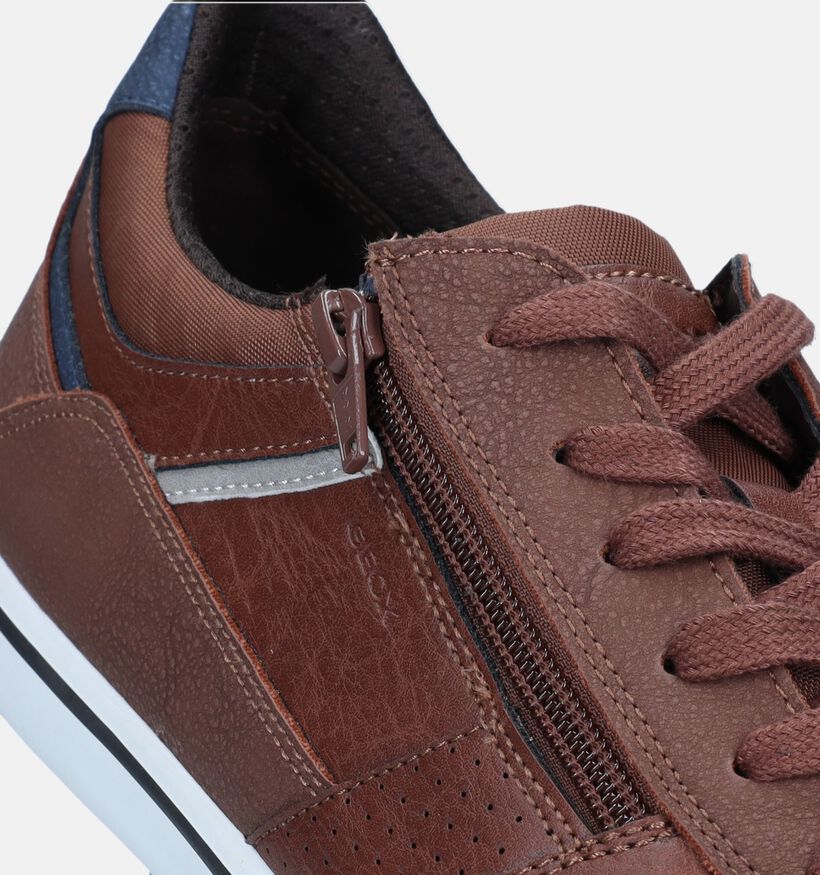 Geox Elver Cognac Veterschoenen voor heren (335678) - geschikt voor steunzolen