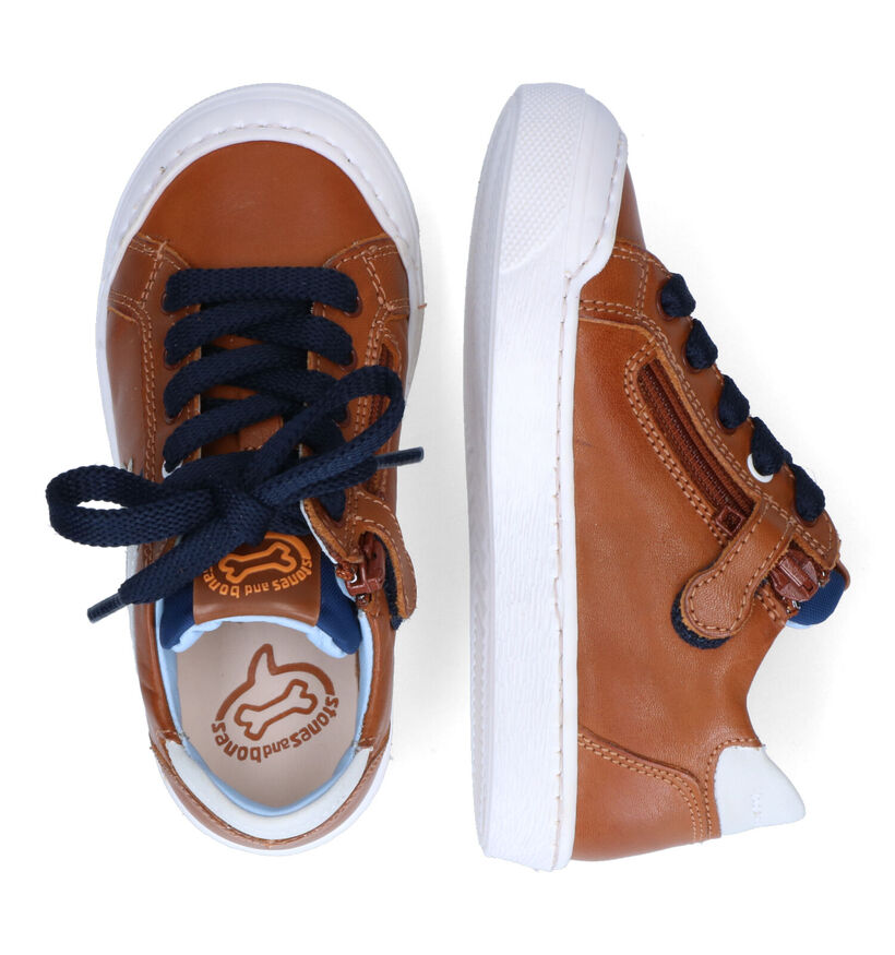 STONES and BONES Goner Cognac Veterschoenen voor jongens (303479)