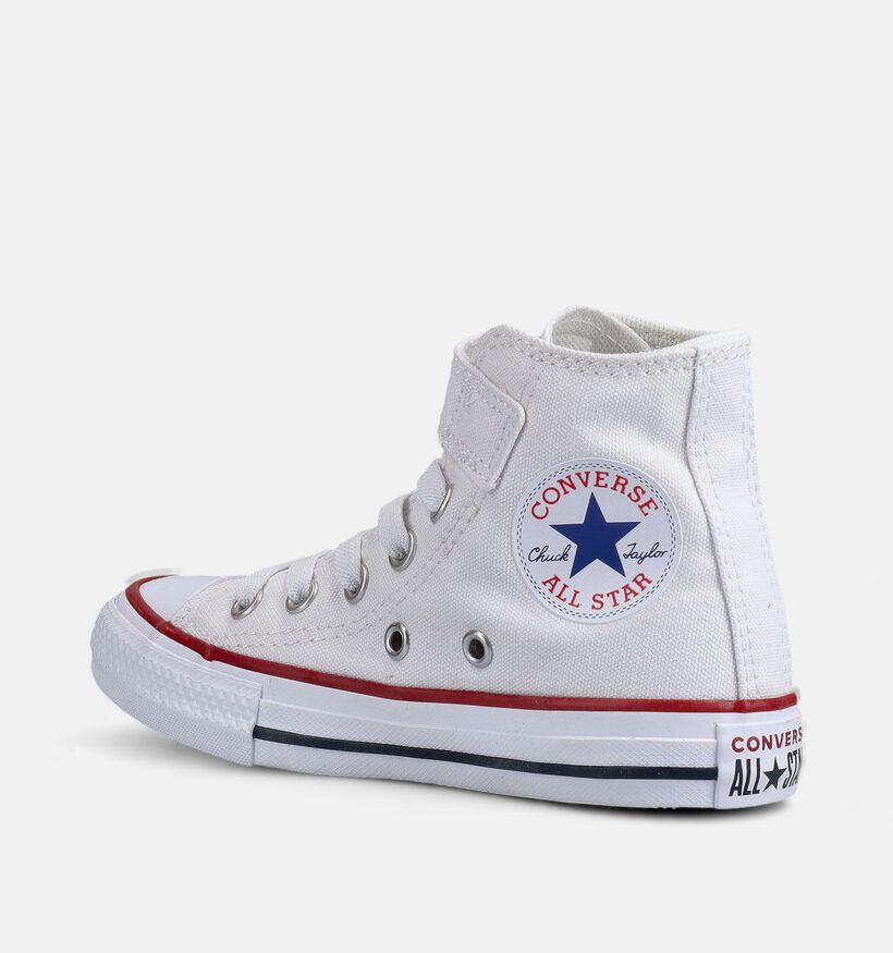 Converse Chuck Taylor 1V Easy-On Hi Ps Baskets montantes en Blanc pour filles, gar&ccedil;ons (368930) - pour semelles orthop&eacute;diques