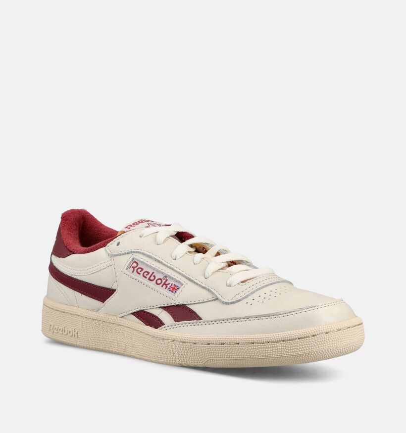 Reebok Club C Revenge Vintage Witte/Bordeaux Sneakers voor heren (381332) - geschikt voor steunzolen