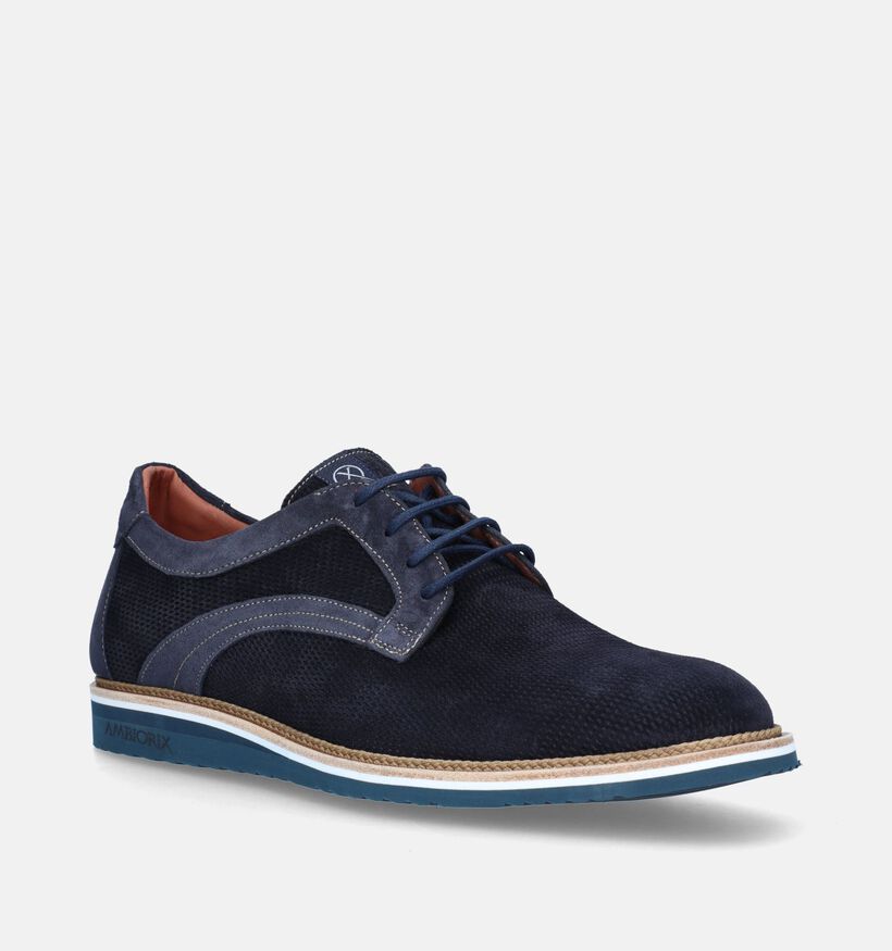 Ambiorix Iturba Sup 1 Sprint Blue Blauwe Veterschoenen voor heren (341173) - geschikt voor steunzolen