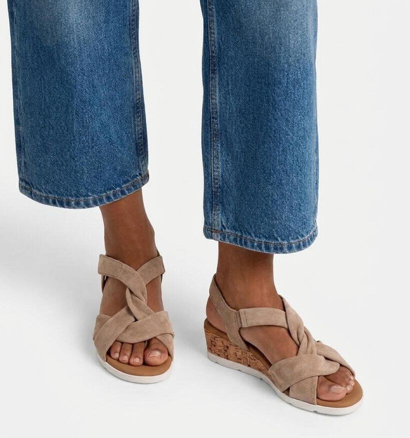 Gabor Donkerbeige Sandalen voor dames (371281)