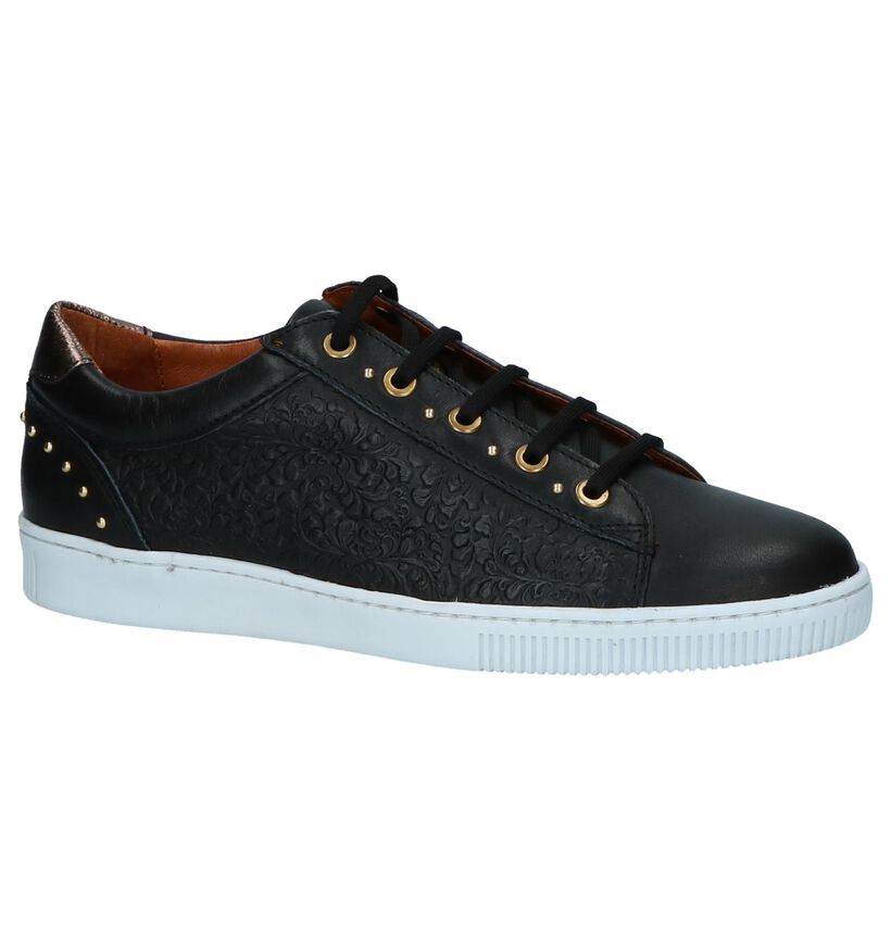 River Woods Lob Zwarte Geklede Sneakers, , pdp