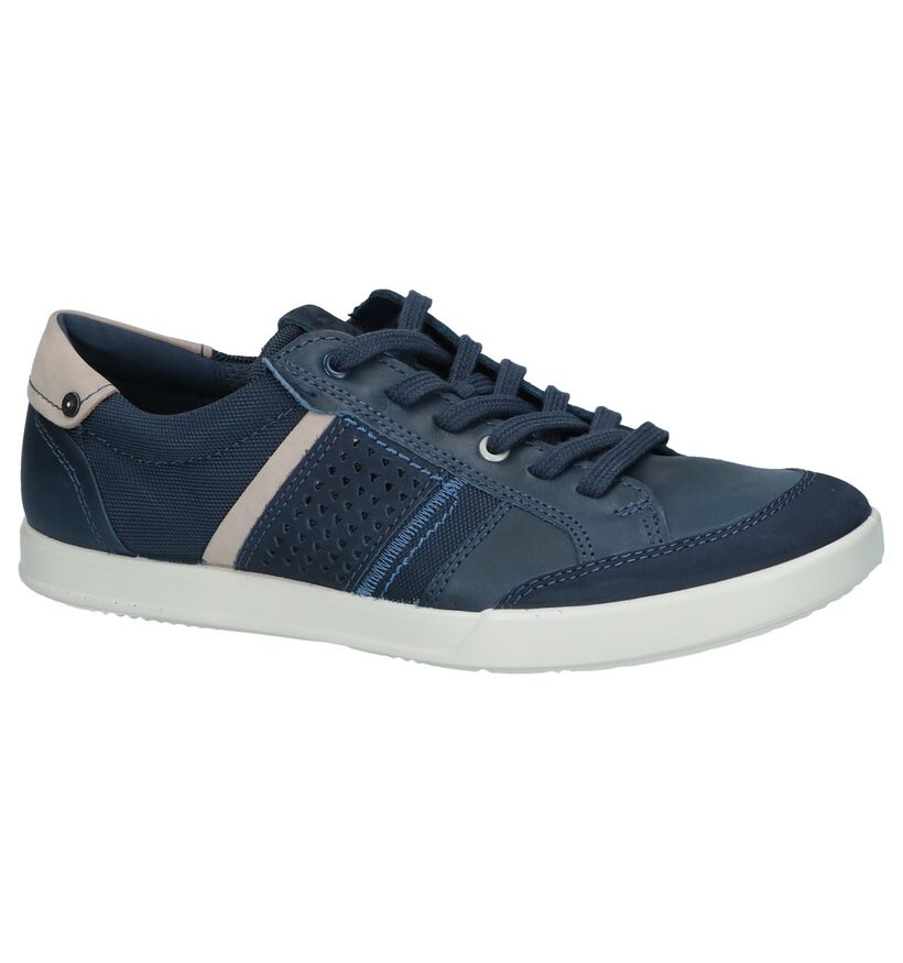 Donkerblauwe Casual Schoenen ECCO Collin 2.0 in stof (250275)