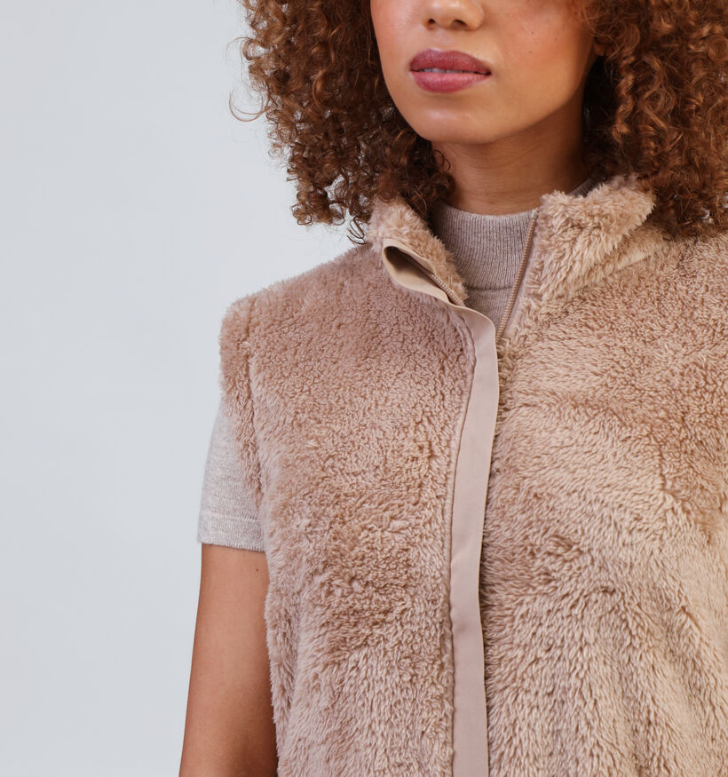 JDY Olympia Manteau teddy en Beige (332469)