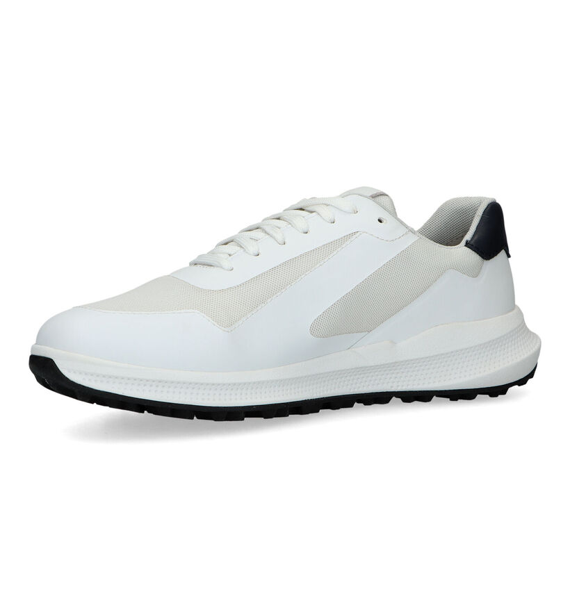Geox PG 1X Witte Veterschoenen voor heren (326729) - geschikt voor steunzolen