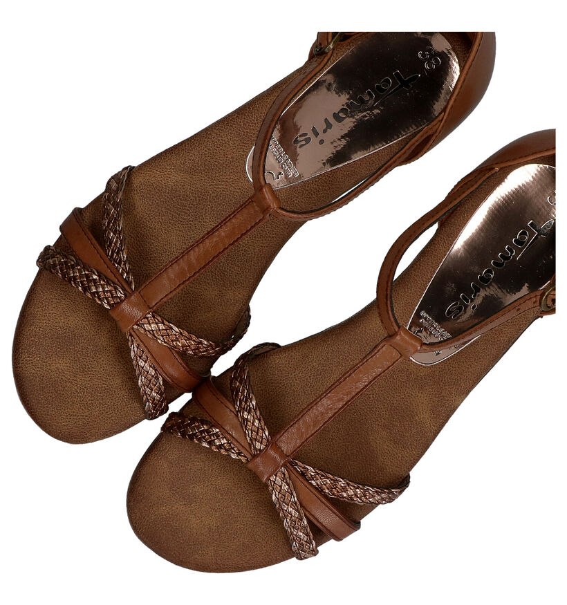 Tamaris Cognac Sandalen in kunstleer (289426)