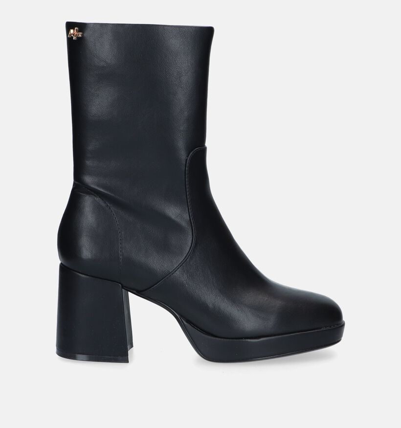 Mexx Kiwi Bottillons avec talon carré en Noir pour femmes (329903)