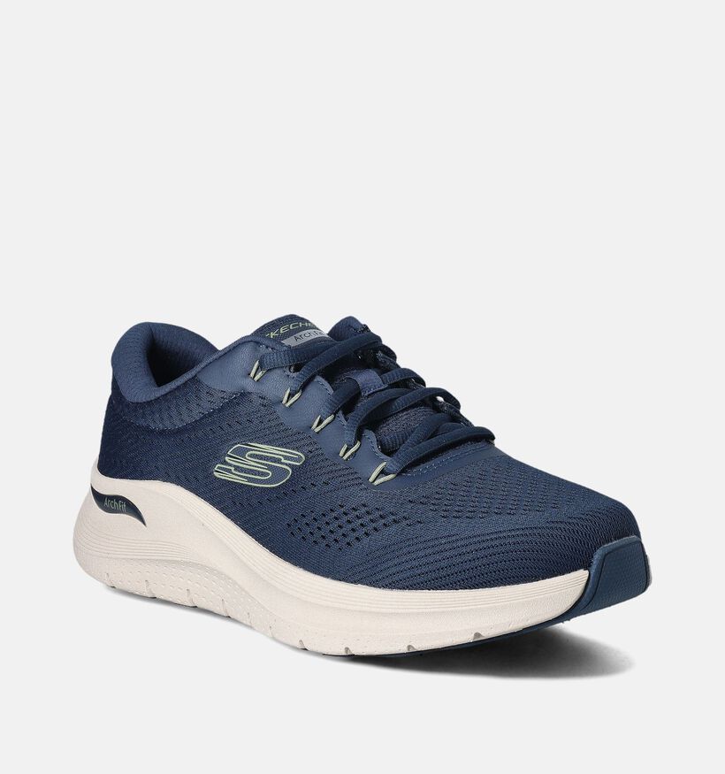Skechers Arch Fit 2.0 Baskets en Bleu pour hommes (353222) - pour semelles orthopédiques
