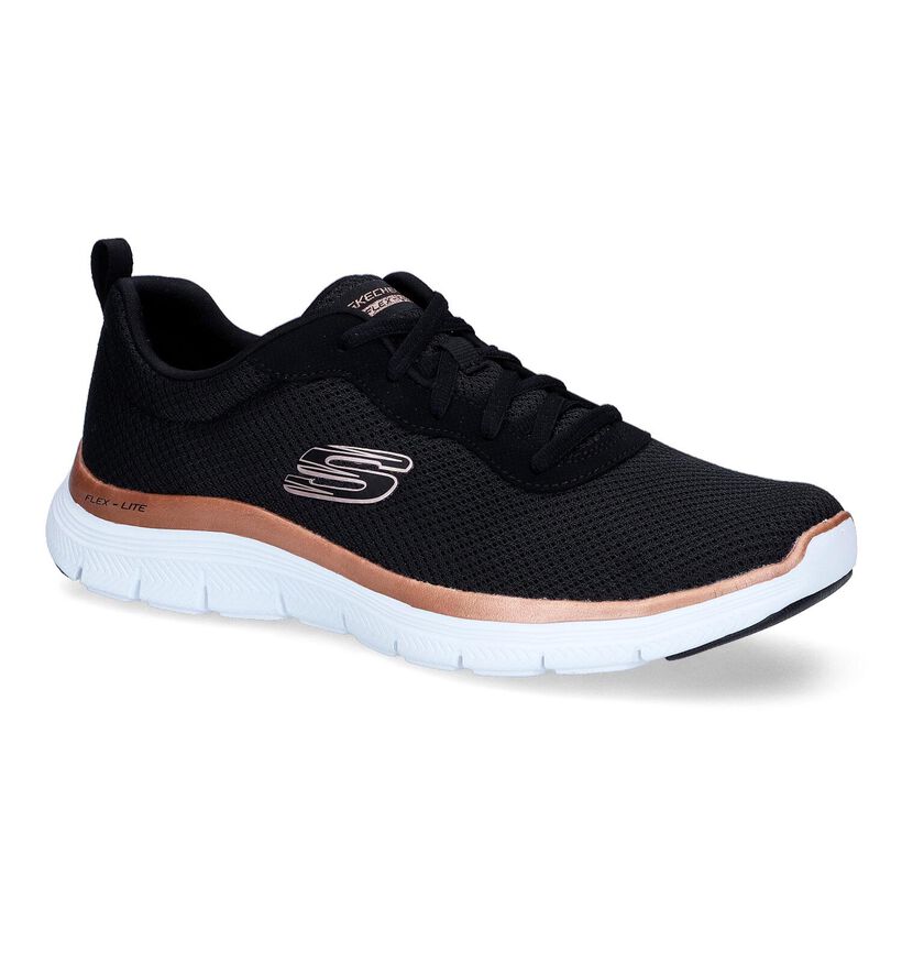 Skechers Flex Appeal Zwarte Sneakers voor dames (318171)