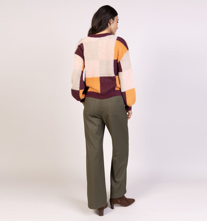 Vila Hallo Beige/Bordeaux Trui voor dames (366152)