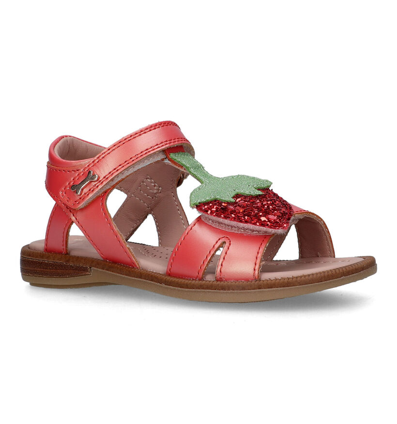 STONES and BONES Strav Sandales en Rouge pour filles (325893)