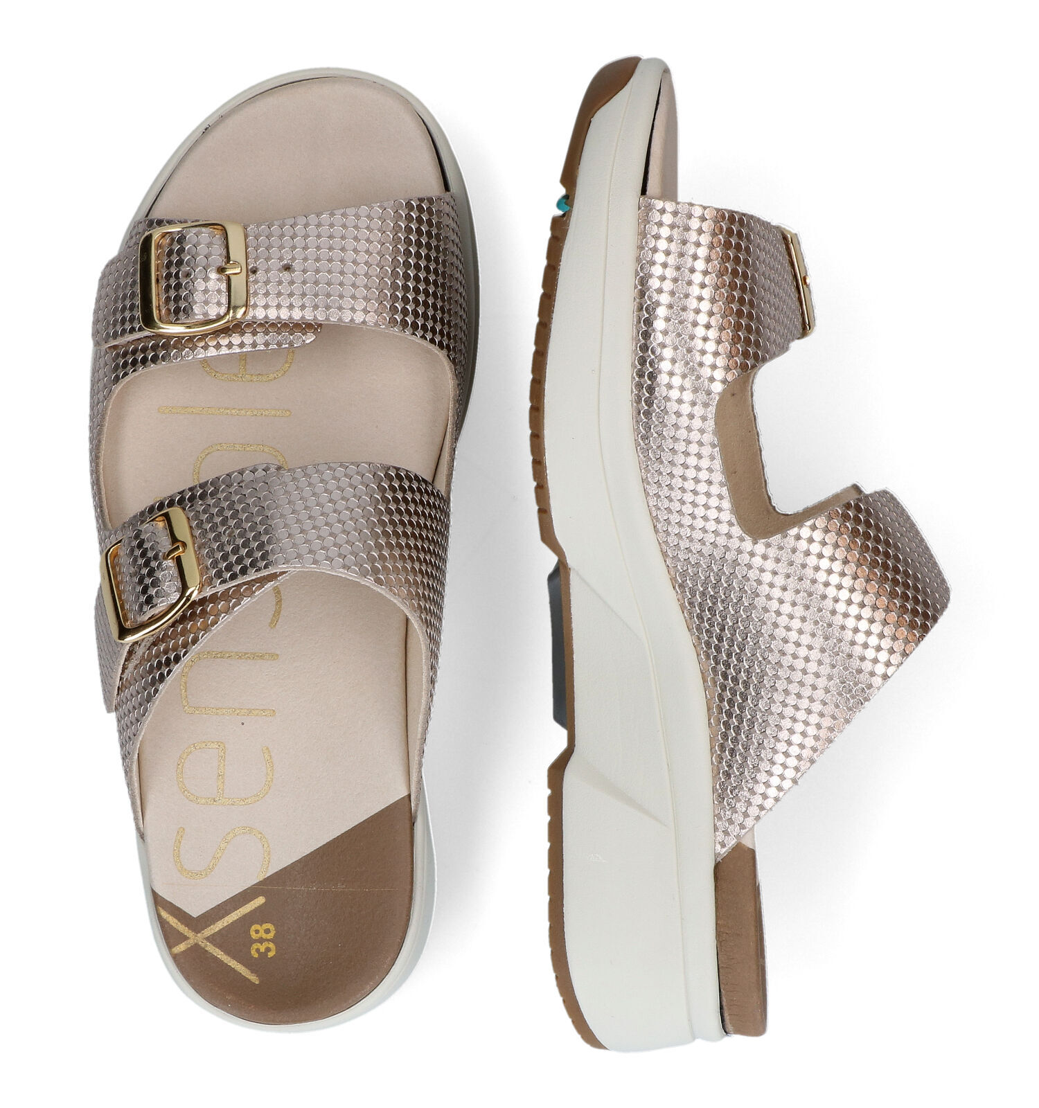 Xsensible Gili Gouden Slippers Dames Slippers Online op TORFS.BE
