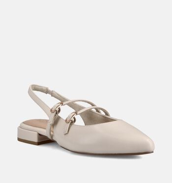 Marco Tozzi Chaussures plates Blanc/Beige/Or