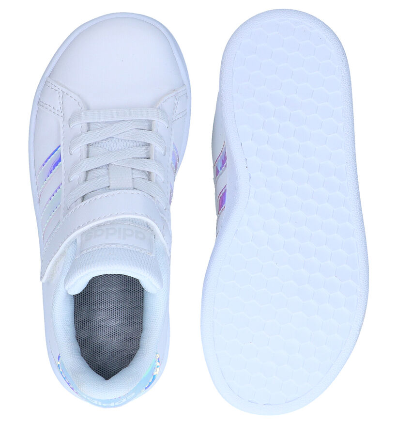 adidas Grand Court C Baskets en Blanc pour filles (314611) - pour semelles orthopédiques