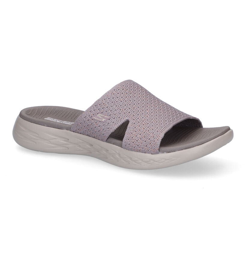 Skechers On The Go 600 Adore Nu-pieds en Taupe en textile (305302)