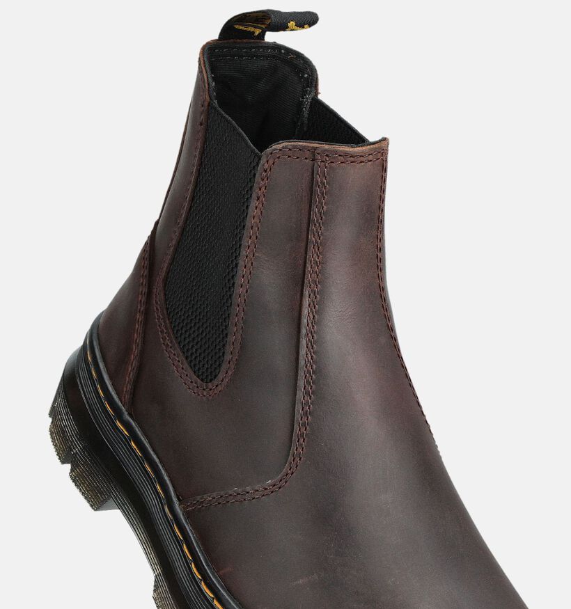 Dr. Martens Embury Leather Donkerbruine Chelsea Boots voor dames (375786) - geschikt voor steunzolen