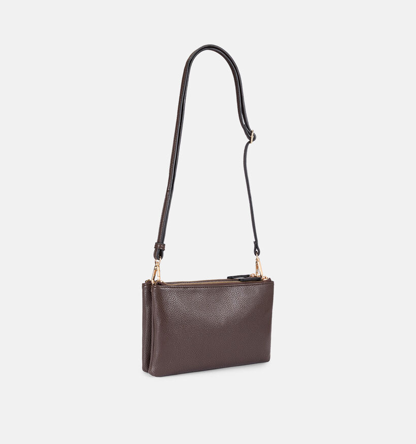 L.Credi Ella Sac port&eacute; crois&eacute; en Brun fonc&eacute; pour femmes (379595)