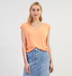 Pieces Kamala Oranje Basic T-shirt voor dames (335621)