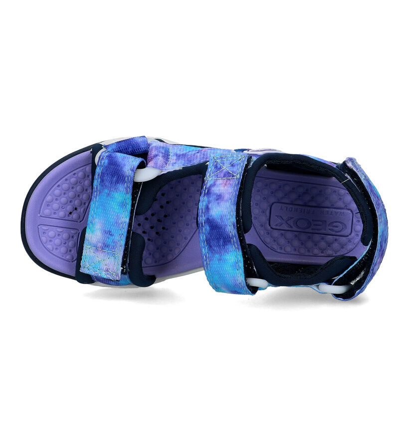 Geox Borealis Blauwe Sandalen in stof (326621)