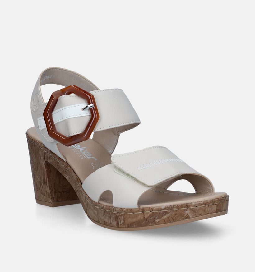 Rieker Sandales à talons en Beige pour femmes (339135)