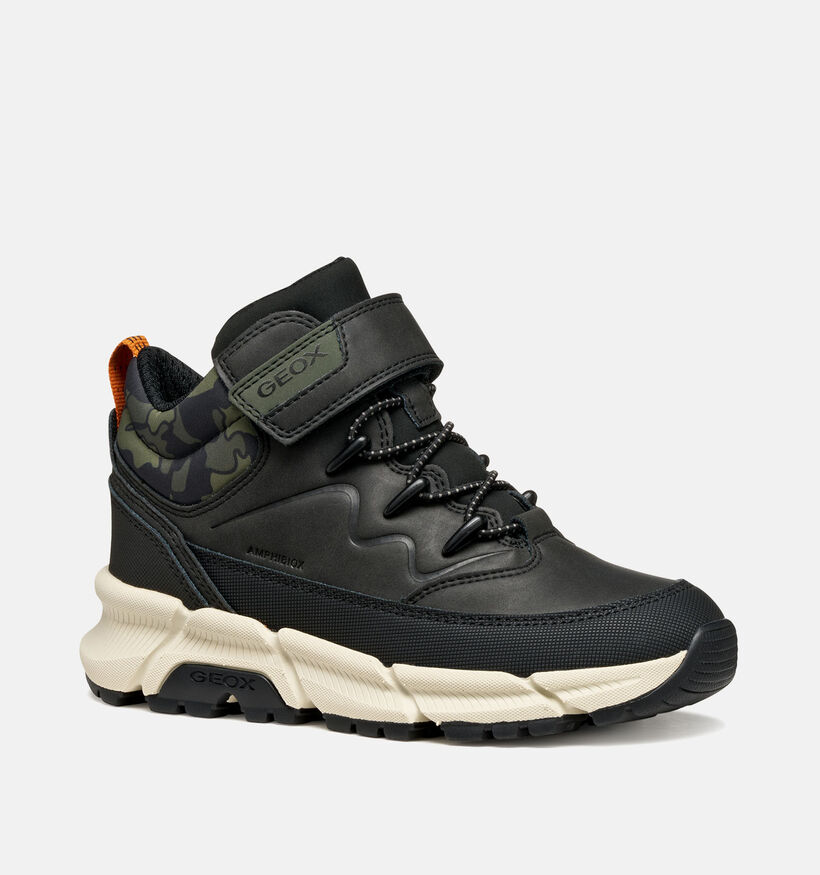 Geox Flexyper Chaussures hautes en Noir pour garçons (361945) - pour semelles orthopédiques