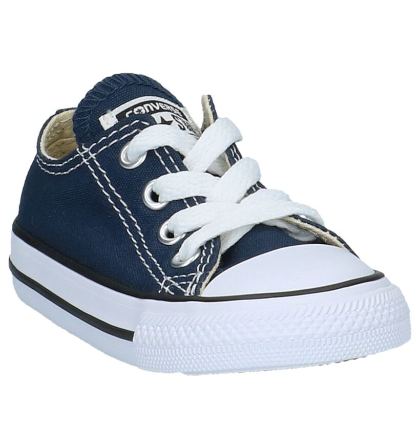 Converse Chuck Taylor All Star OX Baskets en Bleu en textile (266024)