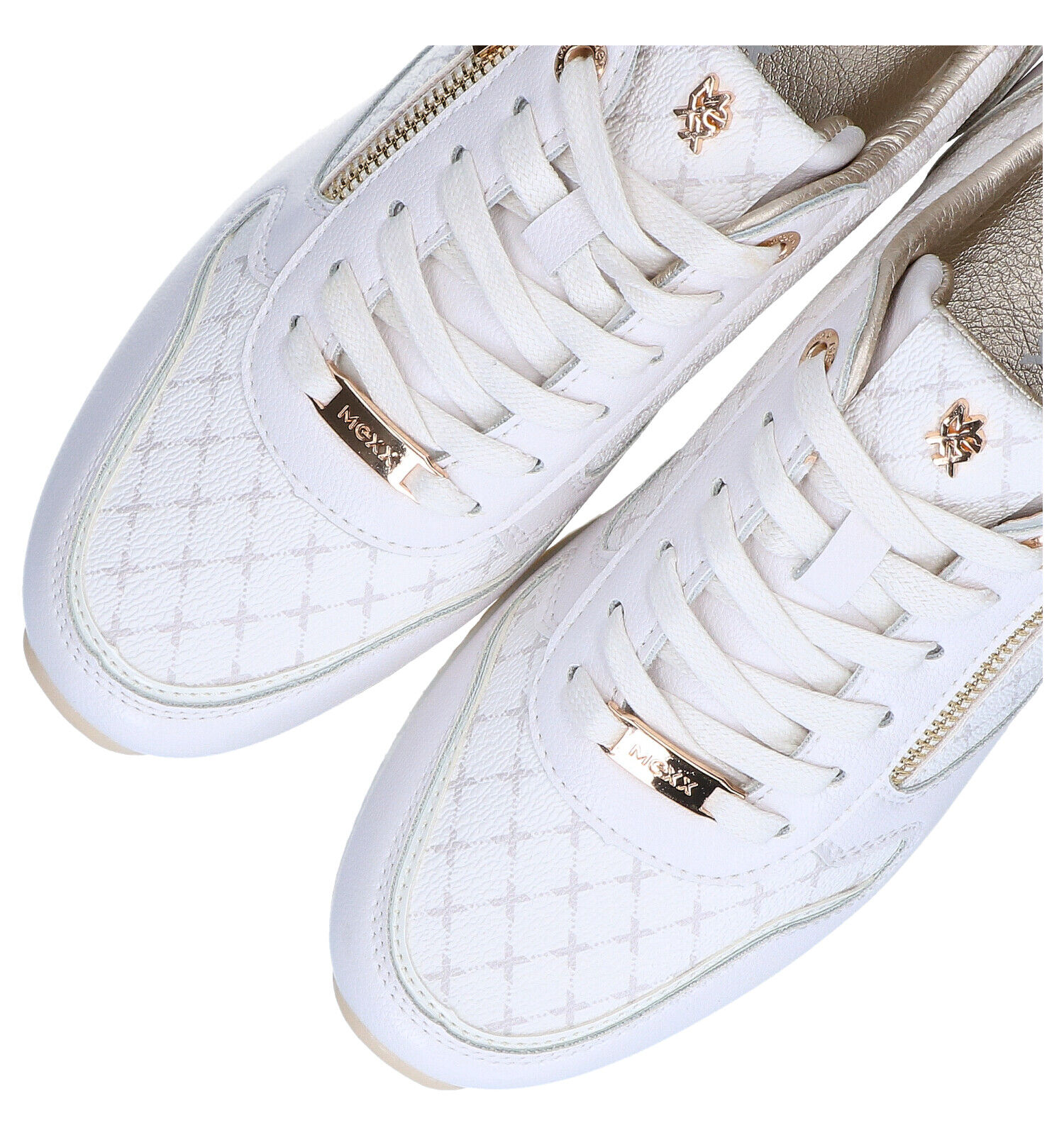 GUESS Dames Lage sneakers Figgi Wit - Schoenen.nl