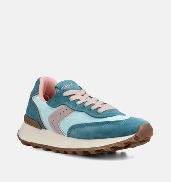 Verbenas Sneakers Bruin/Blauw/Roze/Groen