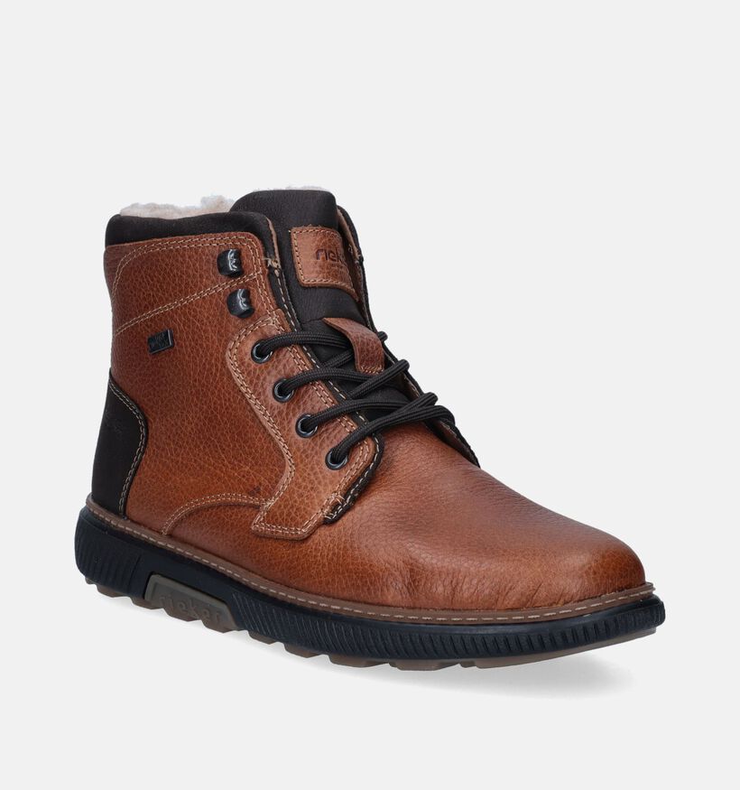 Rieker Tex Bottines en Cognac pour hommes (347445) - pour semelles orthopédiques