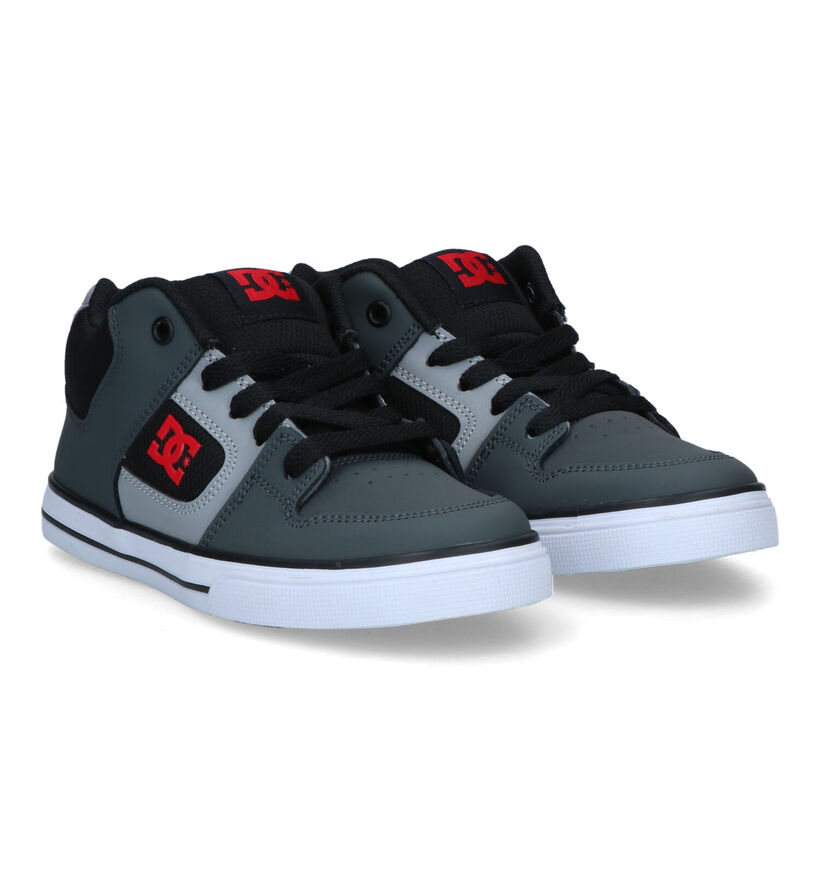 DC Shoes Pure Mid Grijze Sneakers in leer (319505)