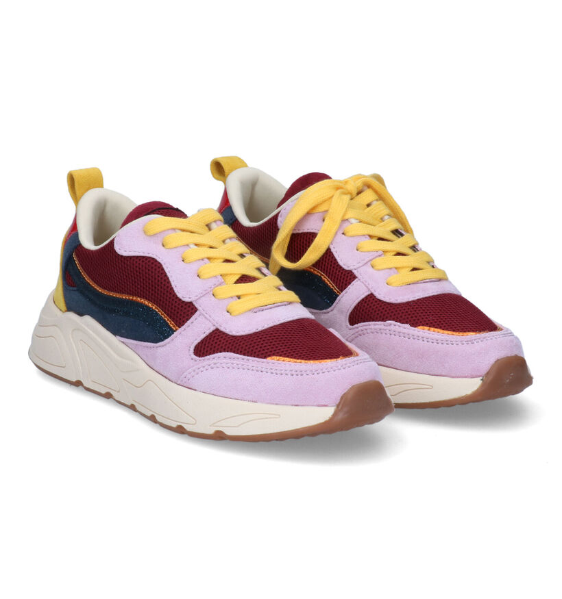 Poelman Baskets casual en Bordeaux pour femmes (316181)