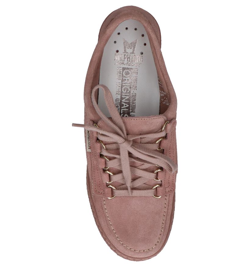 Taupe Veterschoenen Mephisto Lady in daim (246531)