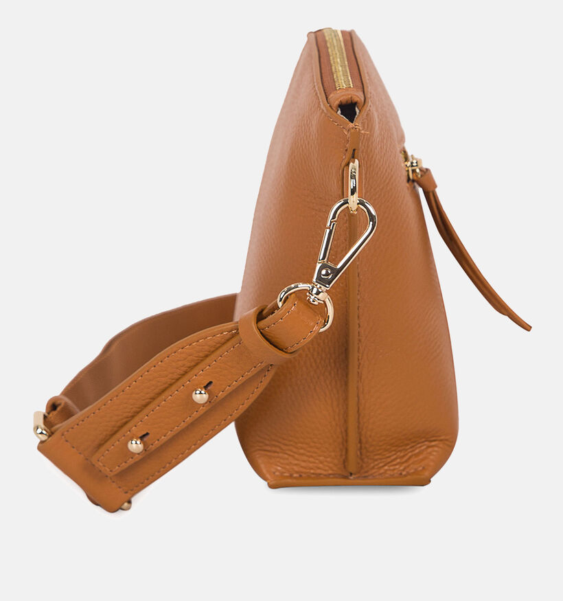Crinkles Sac porté croisé en Camel pour femmes (342326)