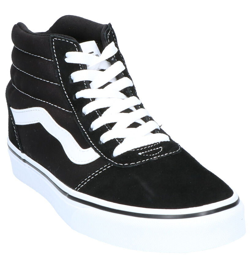 Vans Ward Hi Zwarte Sneakers in leer (277706)