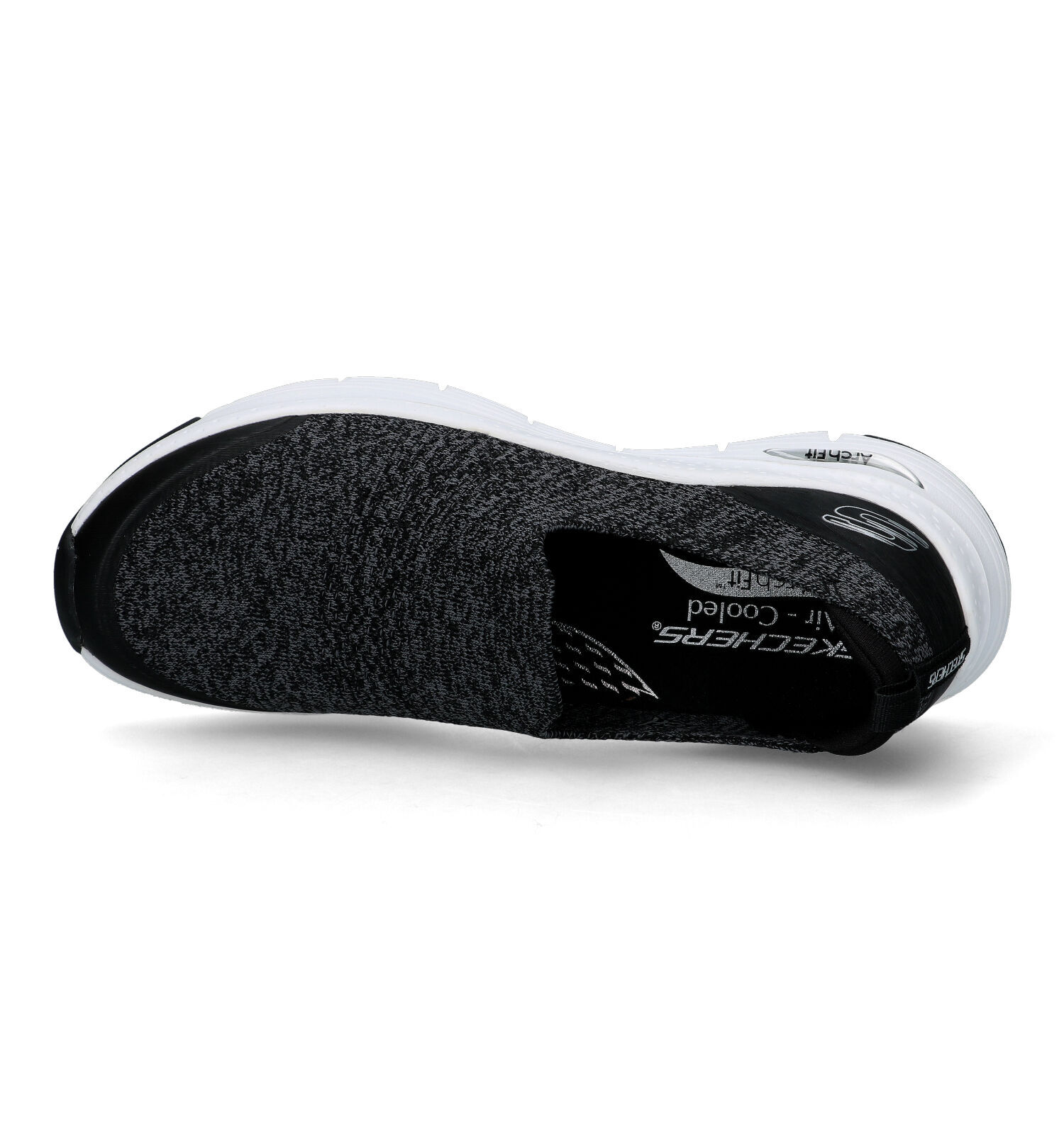 Slip on best sale sneakers dames zwart