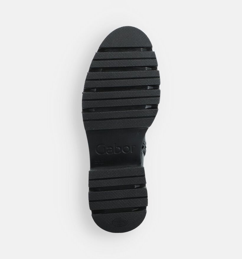 Gabor Bottines motardes en Noir pour femmes (363109) - pour semelles orthopédiques
