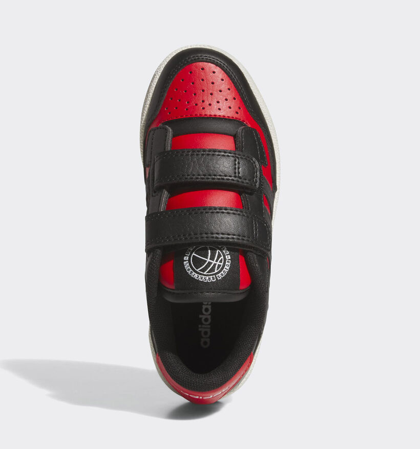 adidas RAPID COURT CF Zwart/Rode Sneakers voor meisjes, jongens (359672) - geschikt voor steunzolen