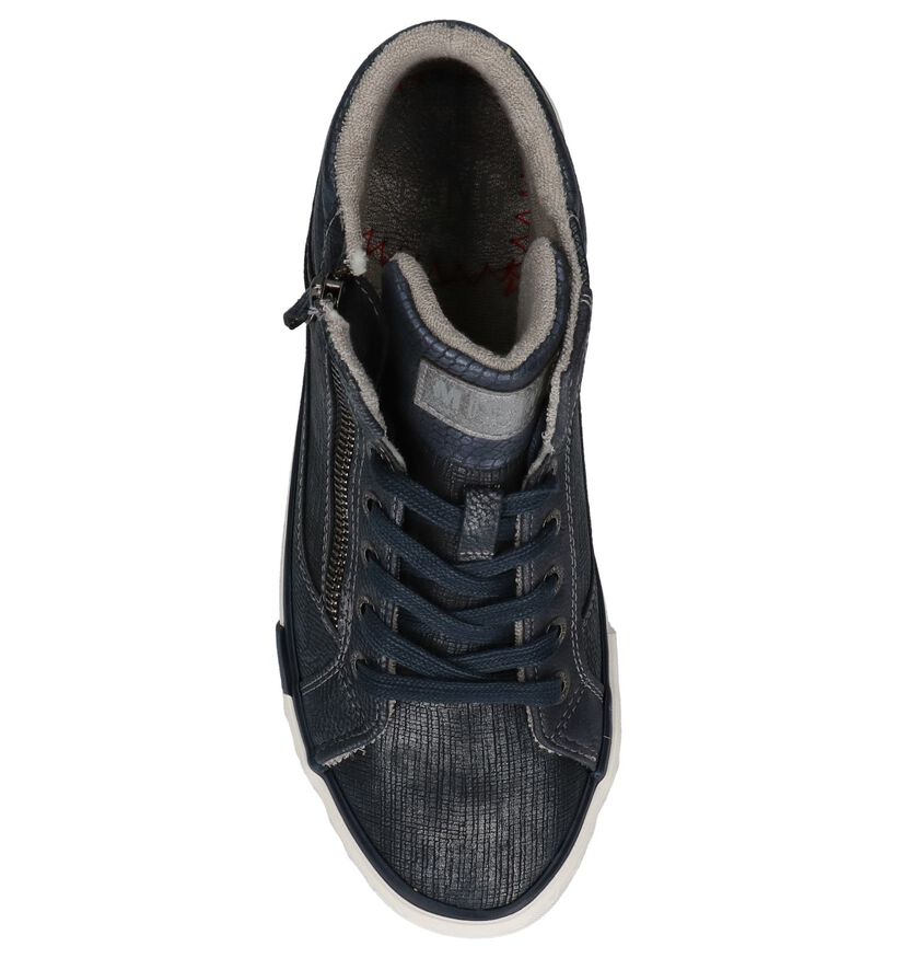 Blauwe Sneakers Mustang in leer (223080)