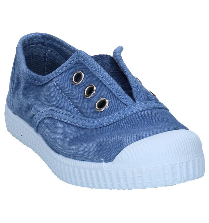Cienta Blauwe Slip-ons voor jongens, meisjes (340020) - geschikt voor steunzolen